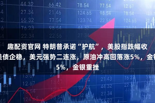 趣配资官网 特朗普承诺“护航”，美股指跌幅收窄，美债企稳，美元强势二连涨，原油冲高回落涨5%，金银重挫